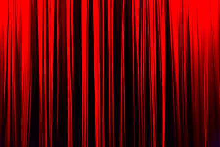Red striped curtain in theater elegant texture backgroundの写真素材