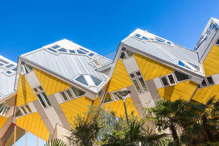 Rotterdam, Netherlands - May, 2018: Cube houses in Rotterdam, Netherlands. Famous tourist landmark in South Hollandのeditorial素材