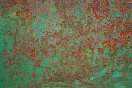 Green metal corroded texture background. Abstract metal texture