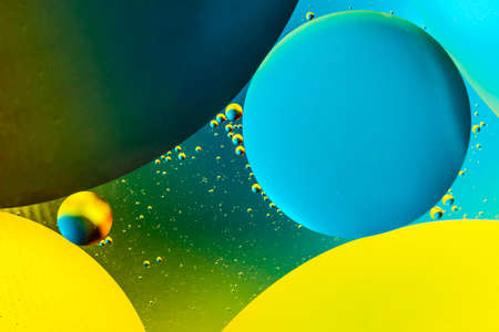 Space or planets universe abstract background. Abstract molecule sctructure. Water bubbles. Macro shot of air or molecule. Abstract space background. Selective focus.の写真素材