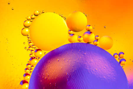 Space or planets universe abstract background. Abstract molecule sctructure. Water bubbles. Macro...