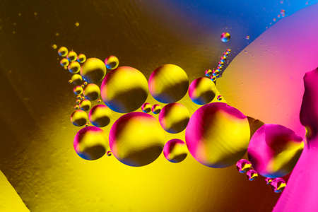 Space or planets universe cosmic abstract background. Abstract molecule sctructure. Water bubbles....