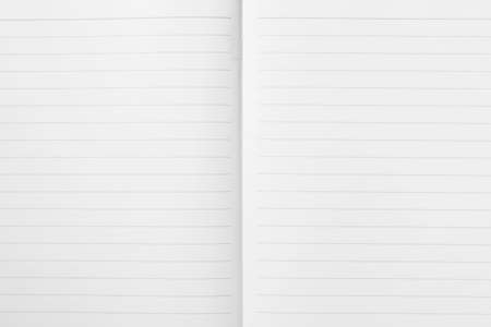Double sheet of opened lined note paper of exercise. Notebook background texture patternの写真素材