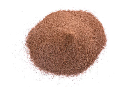 Cocoa powder isolated on a white background.