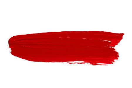 Bright red abstract aquarel watercolor background. Colorful red acrylic watercolor brush strokesの写真素材