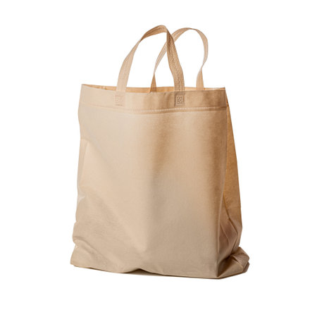 Close up image of shopping bag isolated on white background.の写真素材
