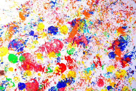 Abstract painted art background. Abstract colorful brush strokes as a background.の写真素材