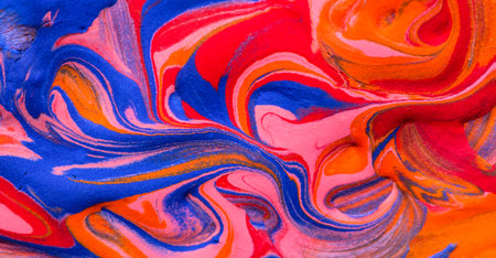 Abstract colorful brush strokes as a background. Abstract painted art backgroundの写真素材