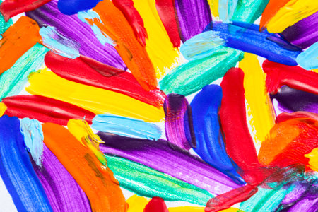 Abstract colorful brush strokes as a background. Abstract painted art background