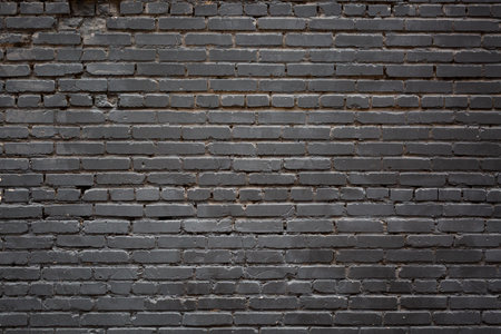 Black brick wall texture background. Abstract texture for designers. Texture brick wall.の写真素材