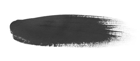 Black brush stroke isolated on white background. Ink abstract stroke. Watercolor brush stroke....