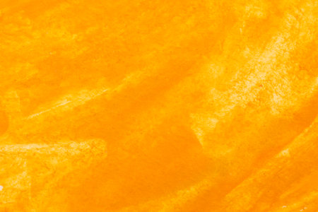 Orange yellow abstract painted pastel aquarel watercolor background.の写真素材