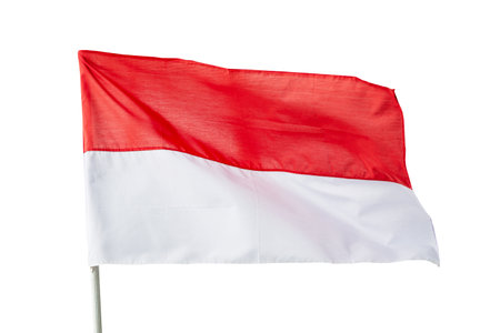 Indonesian flag isolated on white background