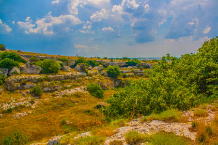 the ravines of Pugliaの写真素材