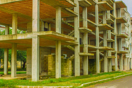 buildings under construction in metapontoの写真素材