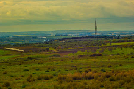 cloudy landscape background.