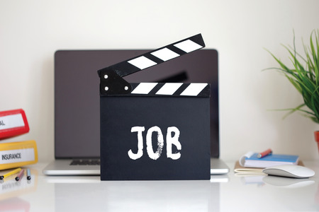 Cinema Clapper with Job wordの写真素材