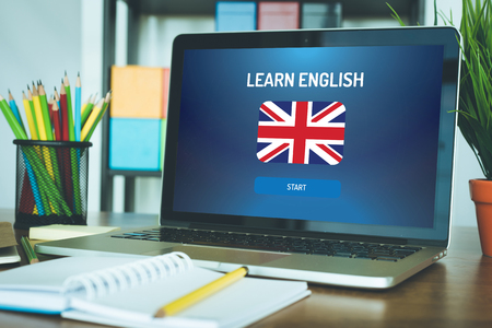 LEARN ENGLISH ONLINE EDUCATION LANGUAGE SCHOOL CONCEPTの写真素材