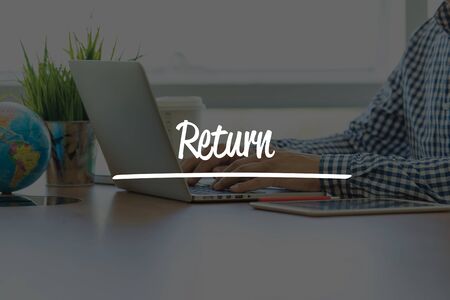 BUSINESS OFFICE WORKING COMMUNICATION RETURN BUSINESSMAN CONCEPTの写真素材