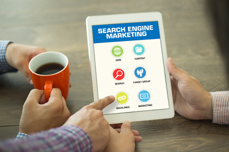 Search Engine Marketing Concept on Tablet PC Screenの写真素材