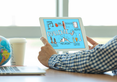 Challenge Concept on Tablet PC Screen