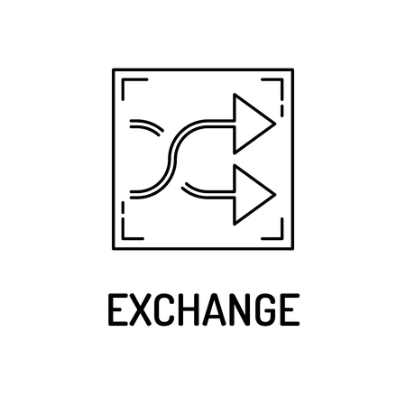 EXCHANGE Line iconのイラスト素材