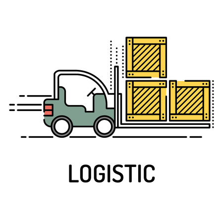 LOGISTIC Line iconのイラスト素材