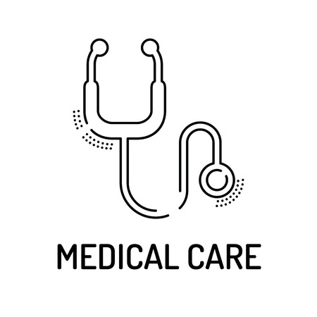 MEDICAL CARE Line iconのイラスト素材