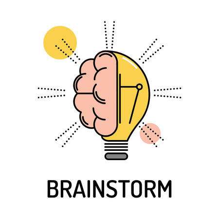 BRAINSTORM Line Iconのイラスト素材