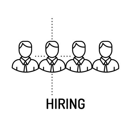 Hiring Line Iconのイラスト素材