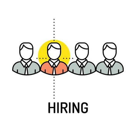 Hiring Line Iconのイラスト素材