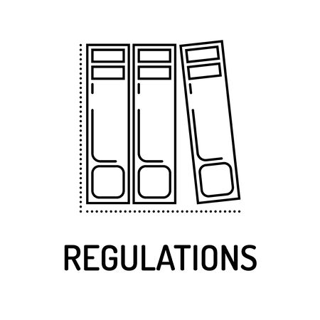 REGUALTIONS Line iconのイラスト素材