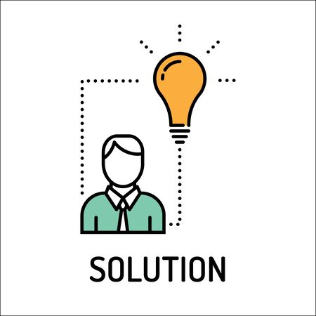 Solution Line Iconのイラスト素材