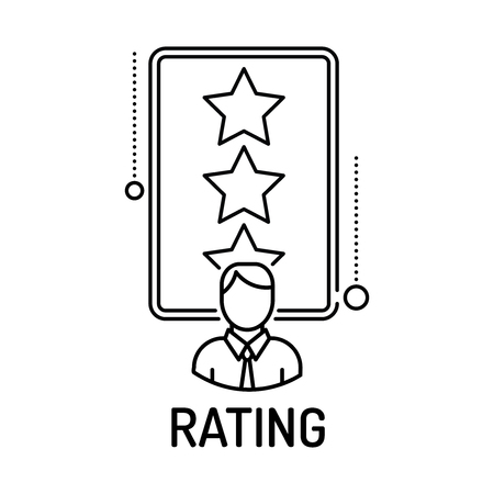 RATING Line iconのイラスト素材