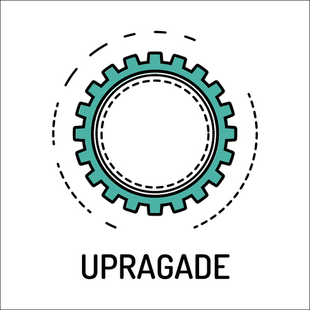 Upragade Line Iconのイラスト素材