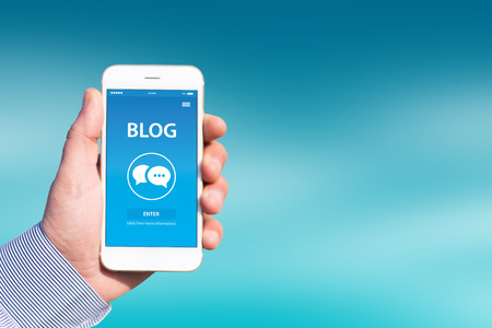 BLOG CONCEPT ON SCREENの写真素材