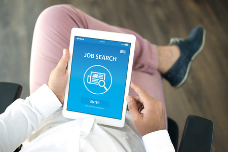 JOB SEARCH CONCEPT ON SCREENの写真素材