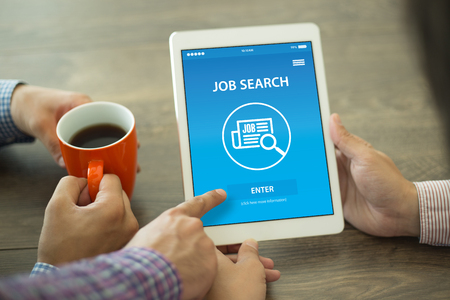 JOB SEARCH CONCEPT ON SCREENの写真素材