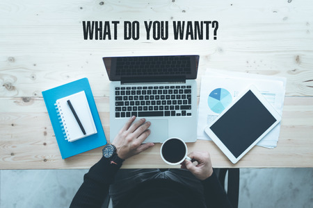 COMMUNICATION TECHNOLOGY BUSINESS AND WHAT DO YOU WANT? CONCEPTの写真素材