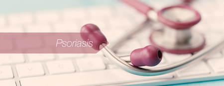 E-HEALTH AND MEDICAL CONCEPT: PSORIASISの写真素材