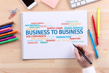 Business Concept: B2B Word Cloudの写真素材