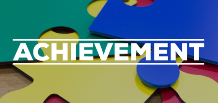 ACHIEVEMENT BUSINESS CONCEPT PUZZLEの写真素材