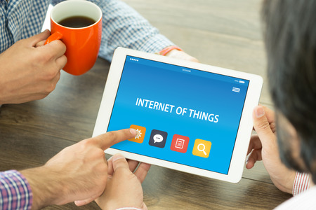 INTERNET OF THINGS CONCEPT ON TABLET PC SCREENの写真素材