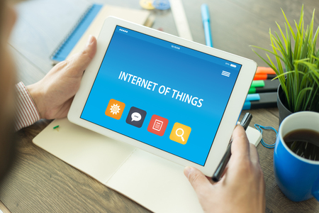 INTERNET OF THINGS CONCEPT ON TABLET PC SCREENの写真素材