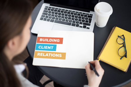 BUILDING CLIENT RELATIONS CONCEPTの写真素材