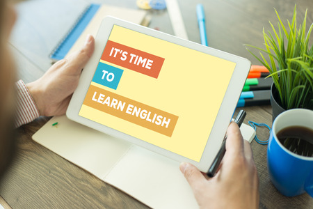 ITS TIME TO LEARN ENGLISH CONCEPTの写真素材