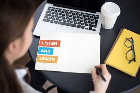 LISTEN AND LEARN CONCEPTの写真素材