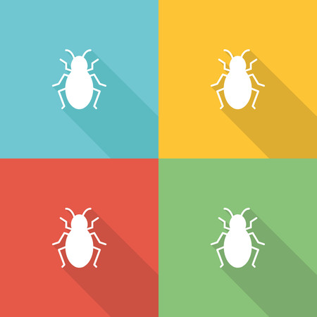 Bugs Flat Icon Conceptのイラスト素材