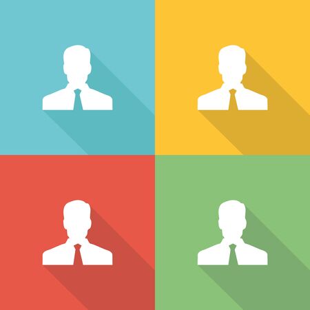Employee Flat Icon Conceptのイラスト素材