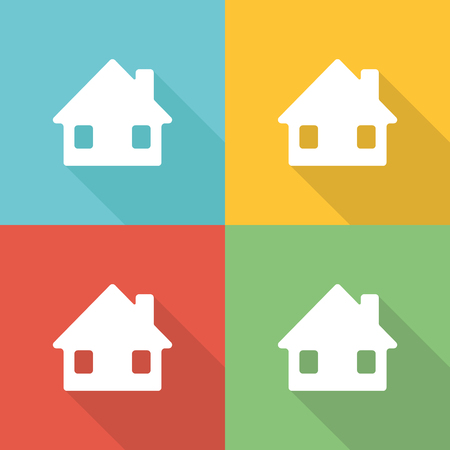 House Flat Icon Conceptのイラスト素材